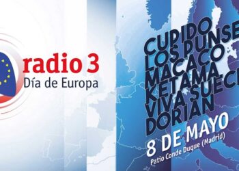 Cartel del concierto de Radio 3 por el Día de Europa