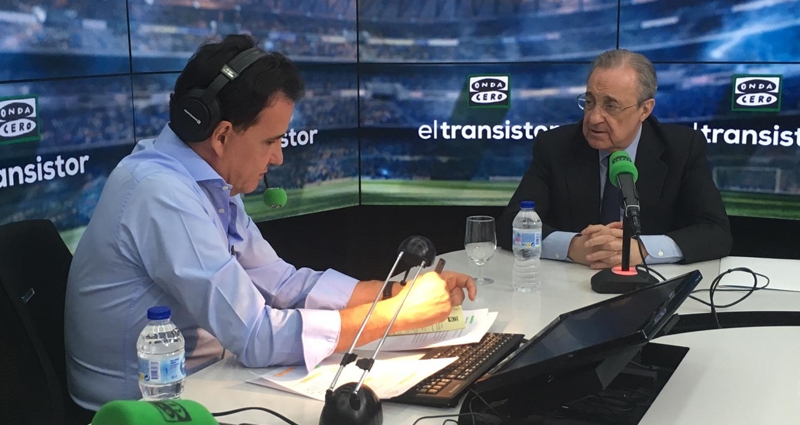 Florentino Pérez durante su entrevista en 'El transistor'
