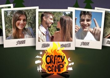 Violeta, Fabio, Julen, Albert Pertiguista, Jennifer Baldini y Kathy, protagonistas de 'Crazy camp'