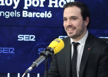 Alberto Garzón durante una entrevista en 'Hoy por hoy' (Cadena SER)
