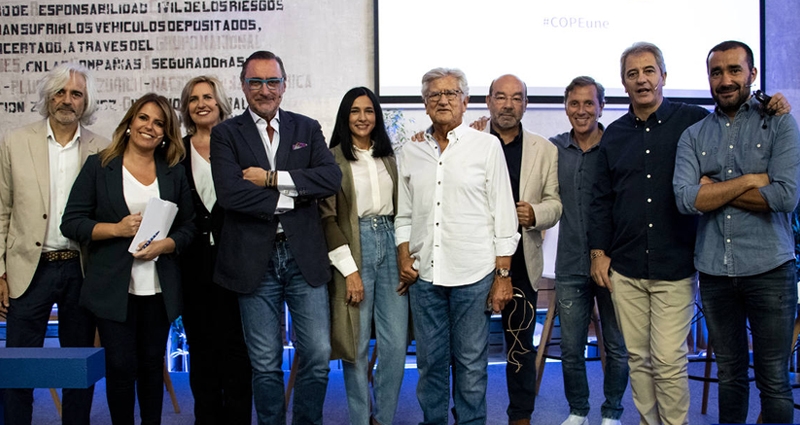 Los principales locutores de COPE posan durante la presentación de la temporada radiofónica 2019-2020