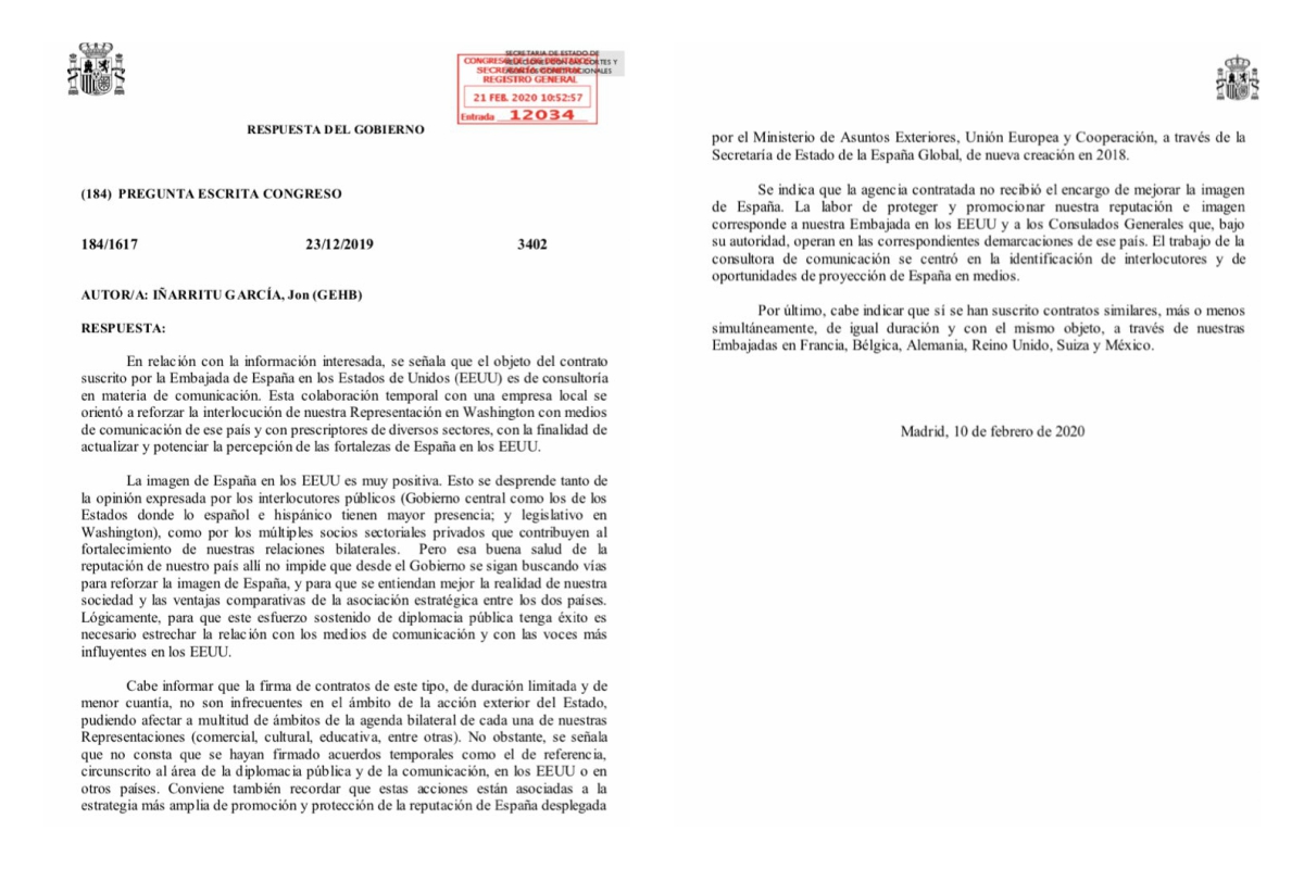 Respuesta Gobierno de España Comunicación Exterior.jpg