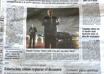 El diario de Prisa, ocupa su espacio estrella con anuncios corporativos