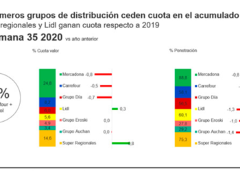 Las marcas Lidl, Mercadona y Carrefour líderes del Gran Consumo