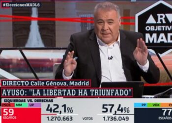 Ferreras (11,1%%) no cede y vuelve a liderar la noche electoral ante La 1 (7,2%)