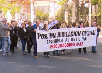 Escasa participación en la manifestación de los abogados que piden la pasarela al RETA