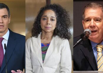 Pedro Sánchez, Edmundo González y Julissa Reynoso, juntos en ‘World in Progress Barcelona’