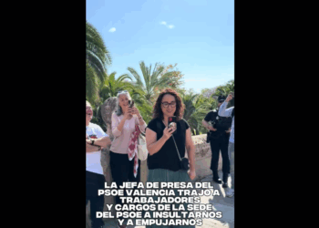 La jefa de prensa del PSOE en Valencia protagoniza un enfrentamiento con algunos vecinos