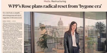 La nueva CEO global de WPP anuncia un reinicio radical del grupo al inicio del 2026
