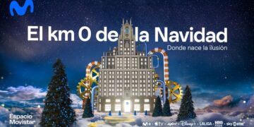 Espacio Movistar vuelve a convertirse en el Kilómetro 0 de la Navidad desde la Gran Vía de Madrid