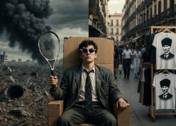 EL NIÑO DE LA RAQUETA Y EL PISO EN LA RAMBLA