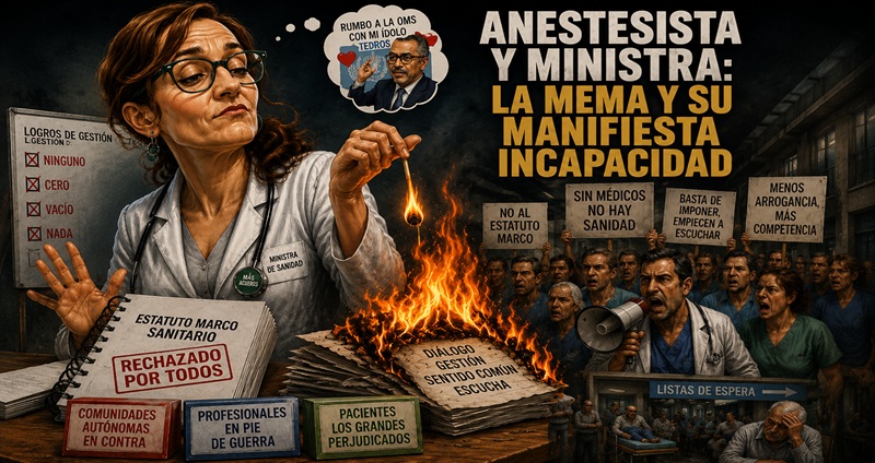 ANESTESISTA Y MINISTRA: LA MEMA Y SU MANIFIESTA INCAPACIDAD