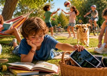 Los pediatras recomiendan aprovechar el verano para retirar las pantallas a los niños