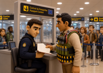 Control de pasaportes: todos pasa hasta que llega un italiano
