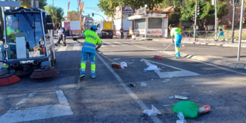 Urbaser recoge más de 254 toneladas de residuos tras unas históricas fiestas en San Sebastián de los Reyes