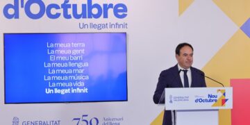 La Generalitat centra las celebraciones del Nou d’Octubre en el 750 aniversario de la muerte de Jaume I